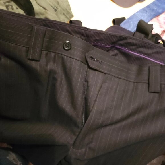 Jhanes Barnes Black pin-strip Suit 3 piece Set - Picture 5 of 5